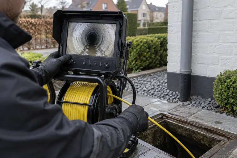 Illustration d’une inspection caméra montrant l’intérieur d’une canalisation